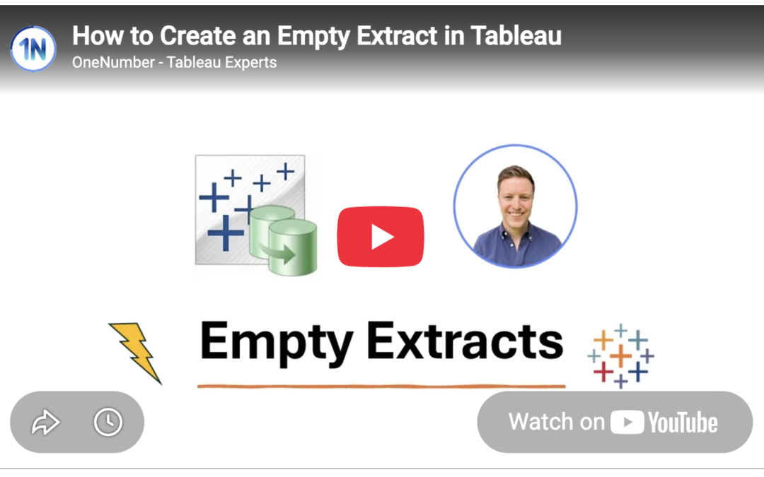 Create Empty Extracts in Tableau